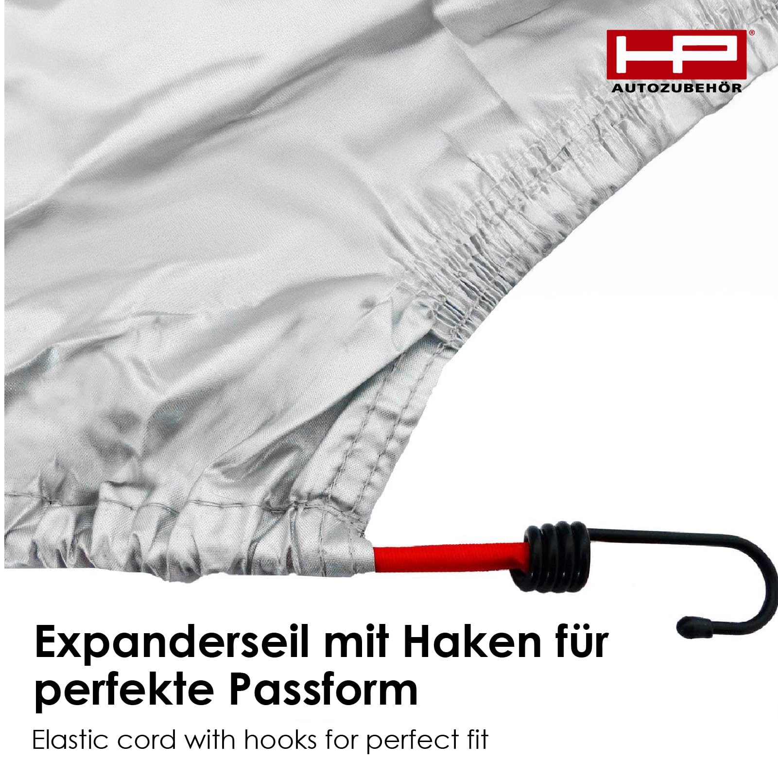HP Autozubehör 18158 - Copertura per Bicicletta con Tasca per segnaletica, Colore: Argento