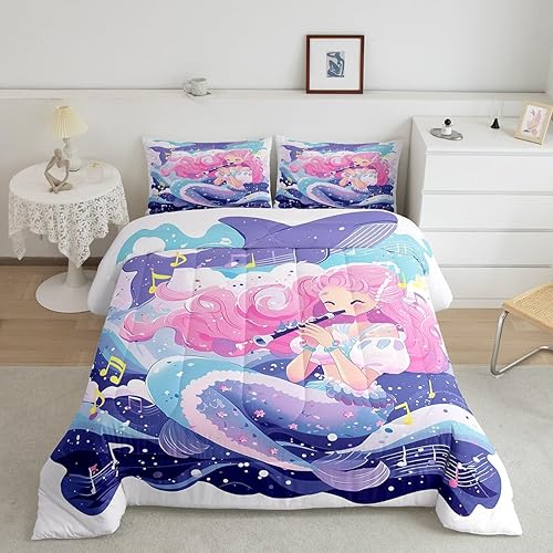 Miniatura 16 de Manfei - Juego de edredón tamaño Queen con lindos diseños de margaritas, edredón alternativo de plumón estilo retro de los 70 para adultos, Multi