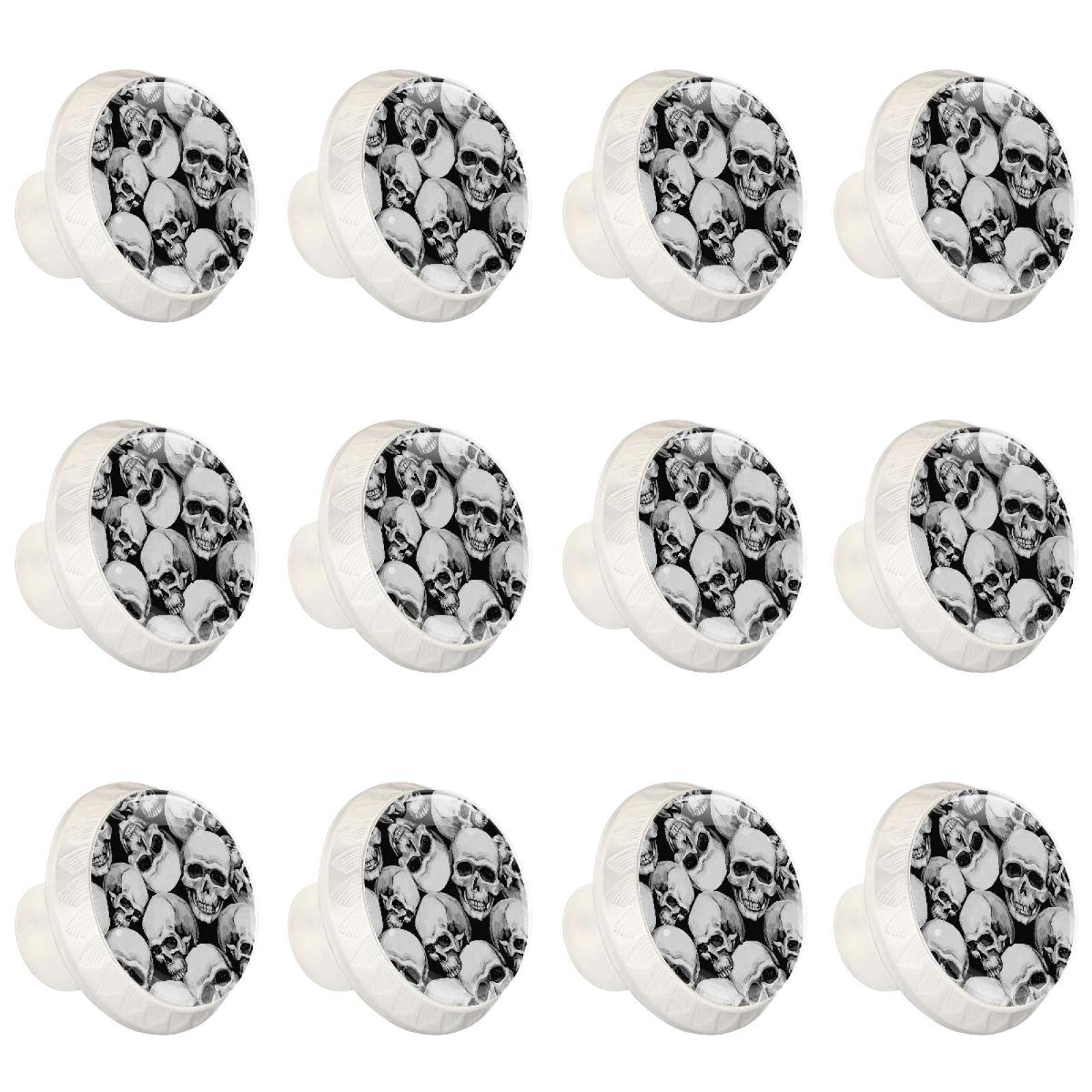 Poignée tiroir commode noire et blanche, bouton de meuble décoratif pour placard