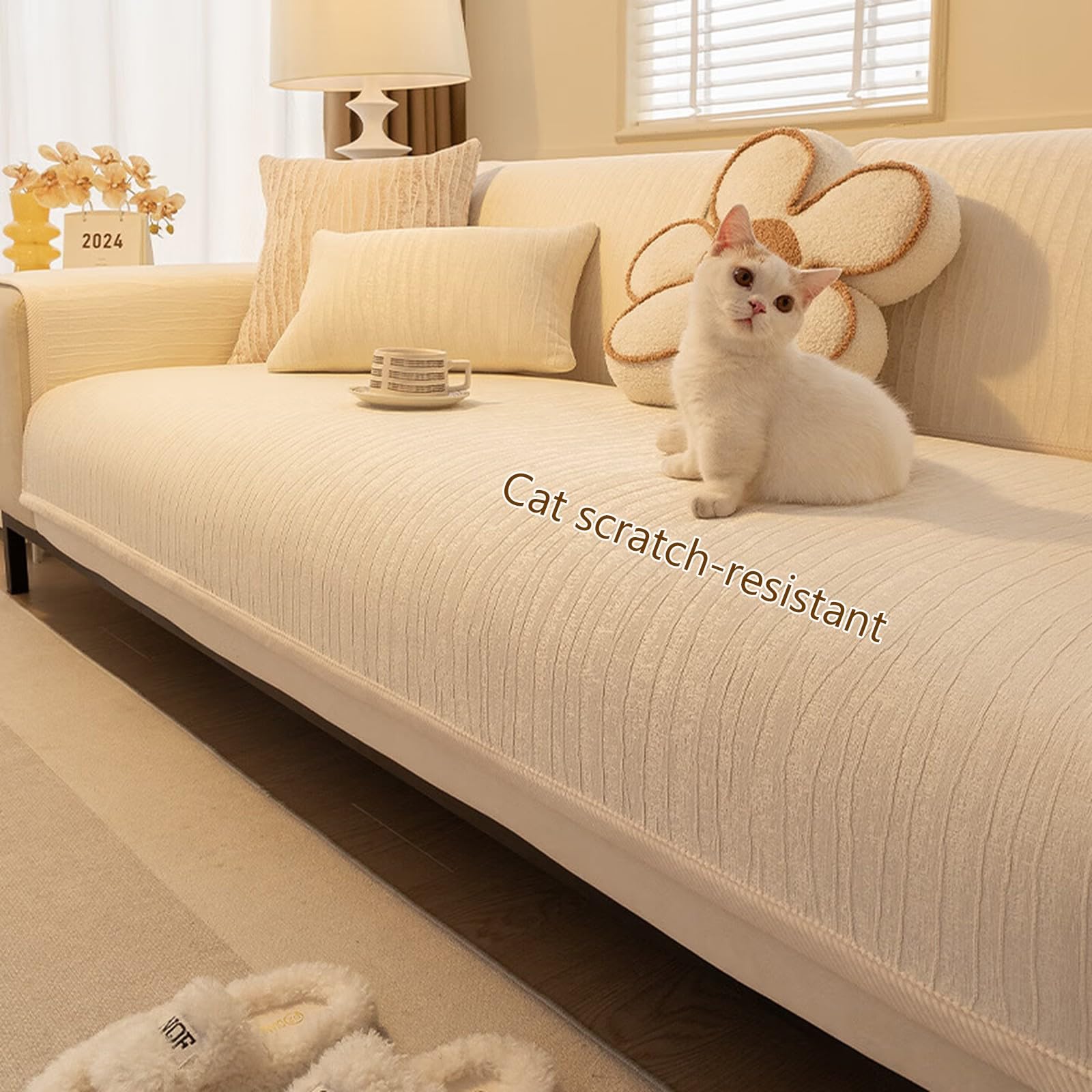 Générique Housse De Canapé Lavable AntidéRapante, Couvre Canapé Chiens/Chats, Universal pour 2/3/4 Places (U/L) — Protection Et SéRéNité pour Votre Maison(Grey,110x180cm)