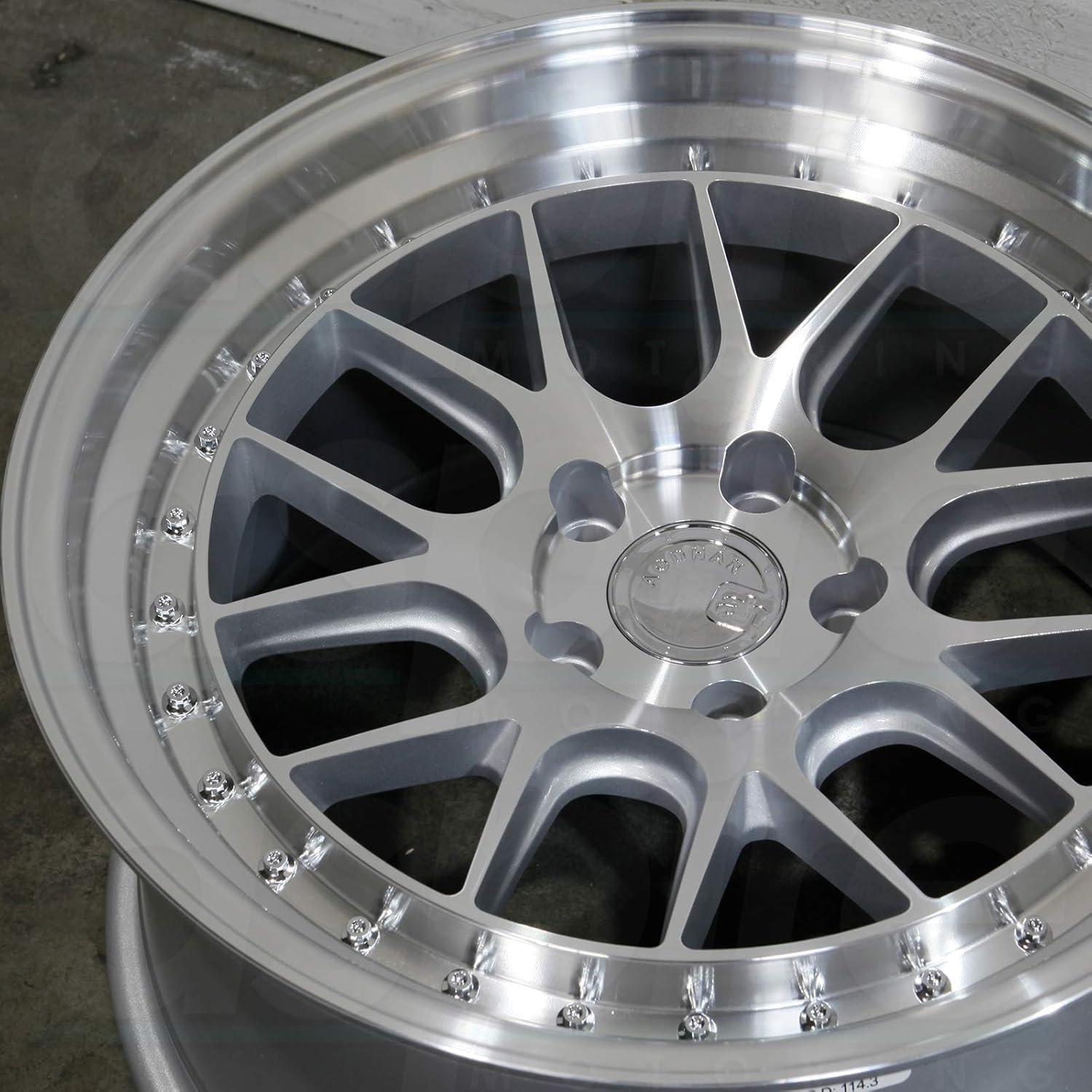 Aodhan DS-06 Custom Wheel - 18x8.5, 35 Offset, 5x114.3 Bolt Pattern, 73.1mm Hub - Silver with Machined Face Rim
