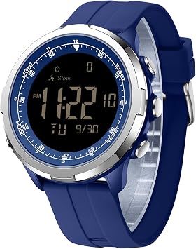 findtime Pedometer Watch for Walking Step Calorie Counter Non Bluetooth Non APP Waterproof Military Watches Tactical Digital Watch Stopwatch Alarm Sports Fitness Hiking Running Watch No Charger