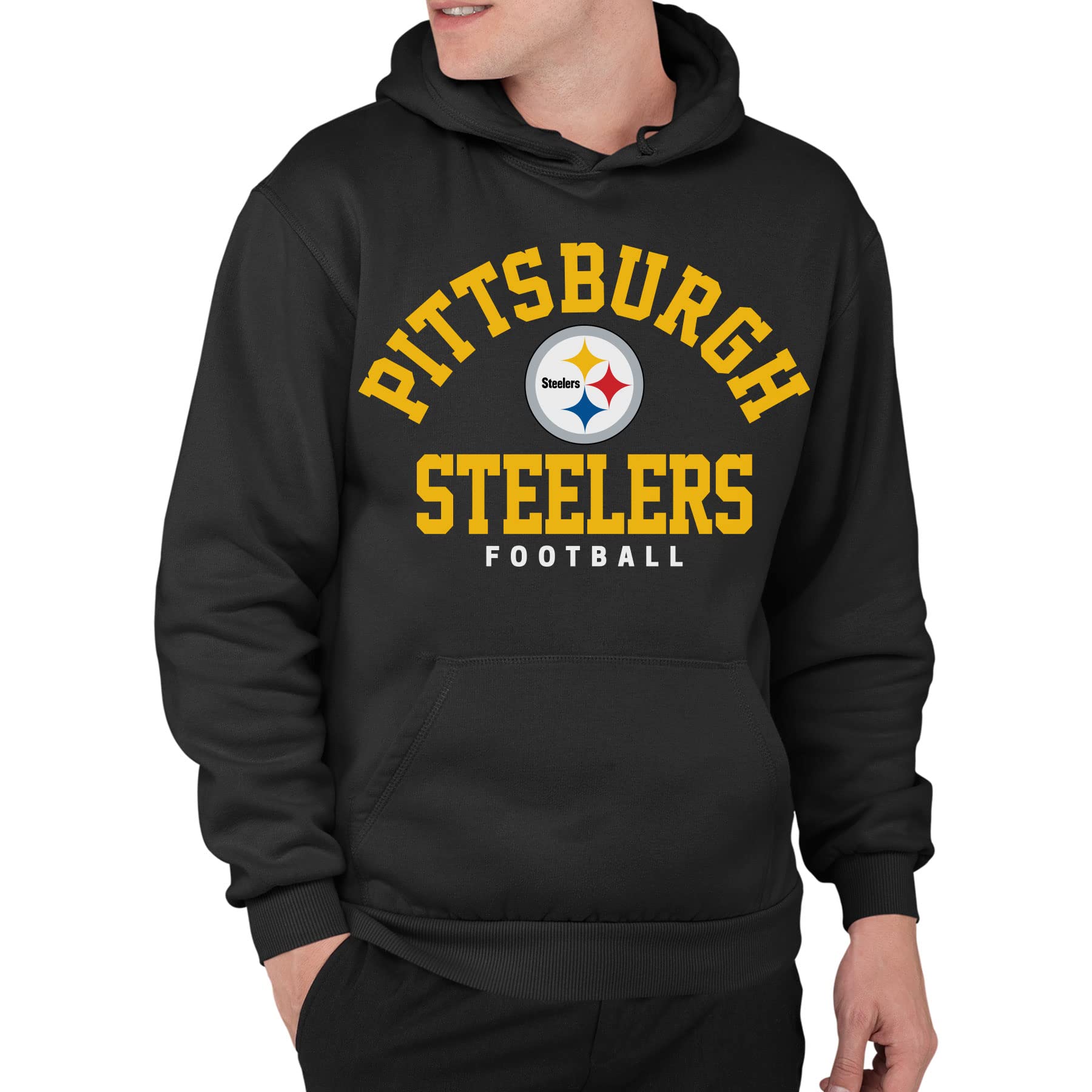 Junk Food Standard Signature Pullover Hoodie. Relaxed Unisex Fit,  Pittsburgh Steelers-Black : Amazon.ae: Sporting Goods