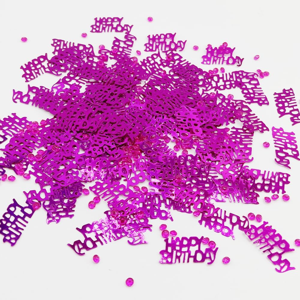 EMAAN Happy Birthday Foil Confetti Hot Pink Birthday