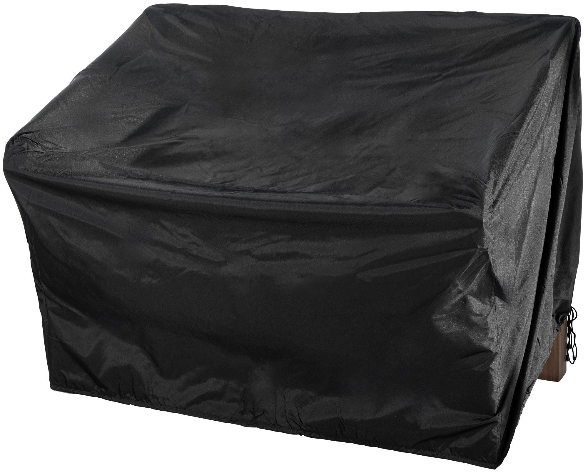 CLP Abdeckhaube Für Gartenbank 120cm I Schutzhülle Für Gartenmöbel I Wetterbeständige Hülle Mit 126x71x76 cm, Farbe:schwarz