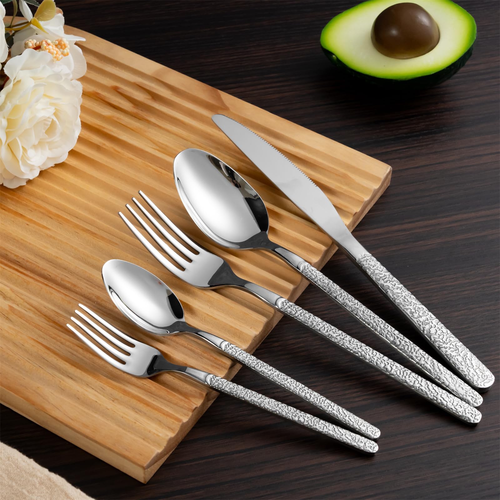 Set De 30 Couverts Inox Couleur Or - Couteau, Fourchette, Cuillère - Neuf