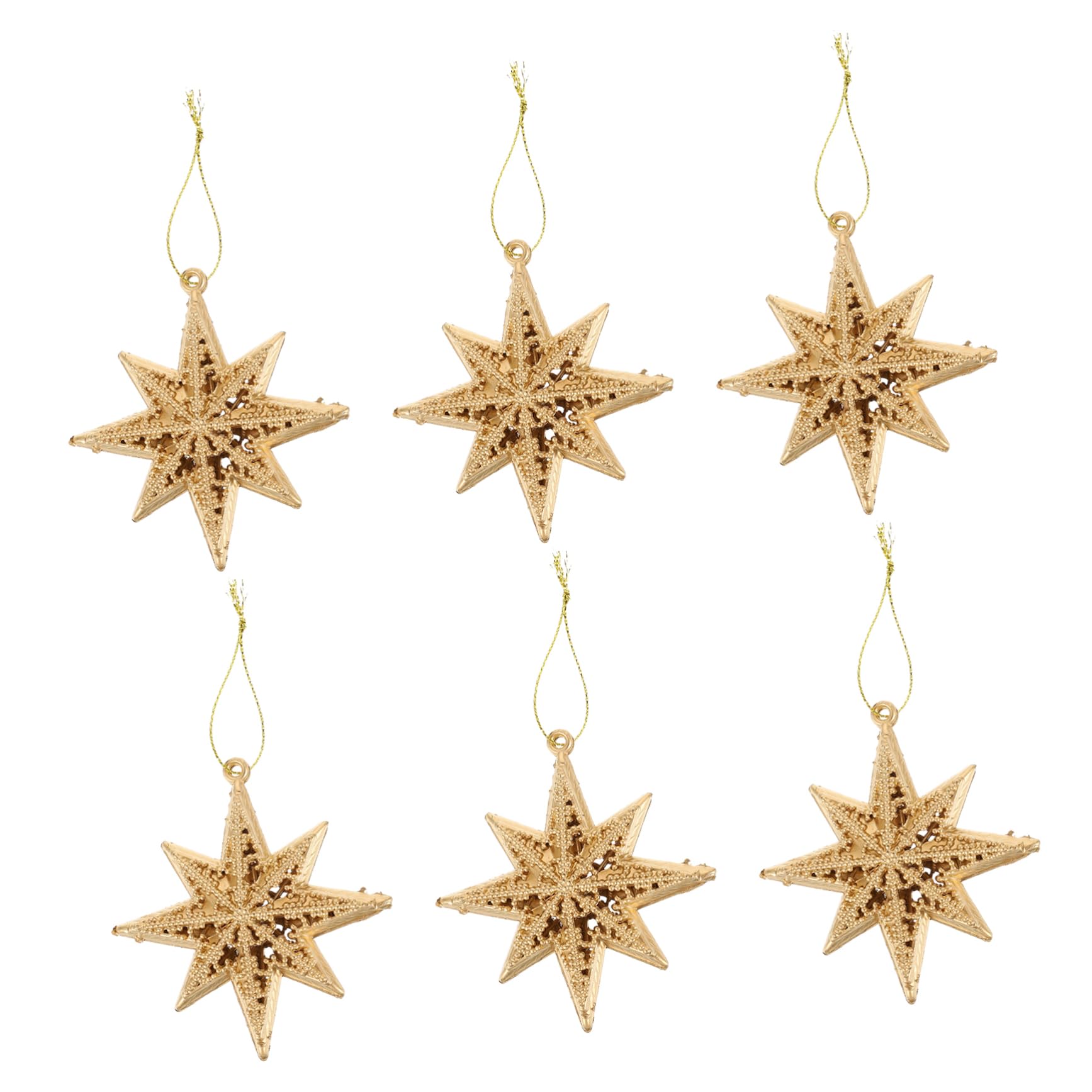 Alipis 5 Set Ciondolo Stella Dorata D'oro Ornamenti Di Natale Stella Decorazioni Da Appendere All'albero Di Natale Ciondolo Glitterata Peluche Stelle Plastica Golden 6 Pezzi * 5