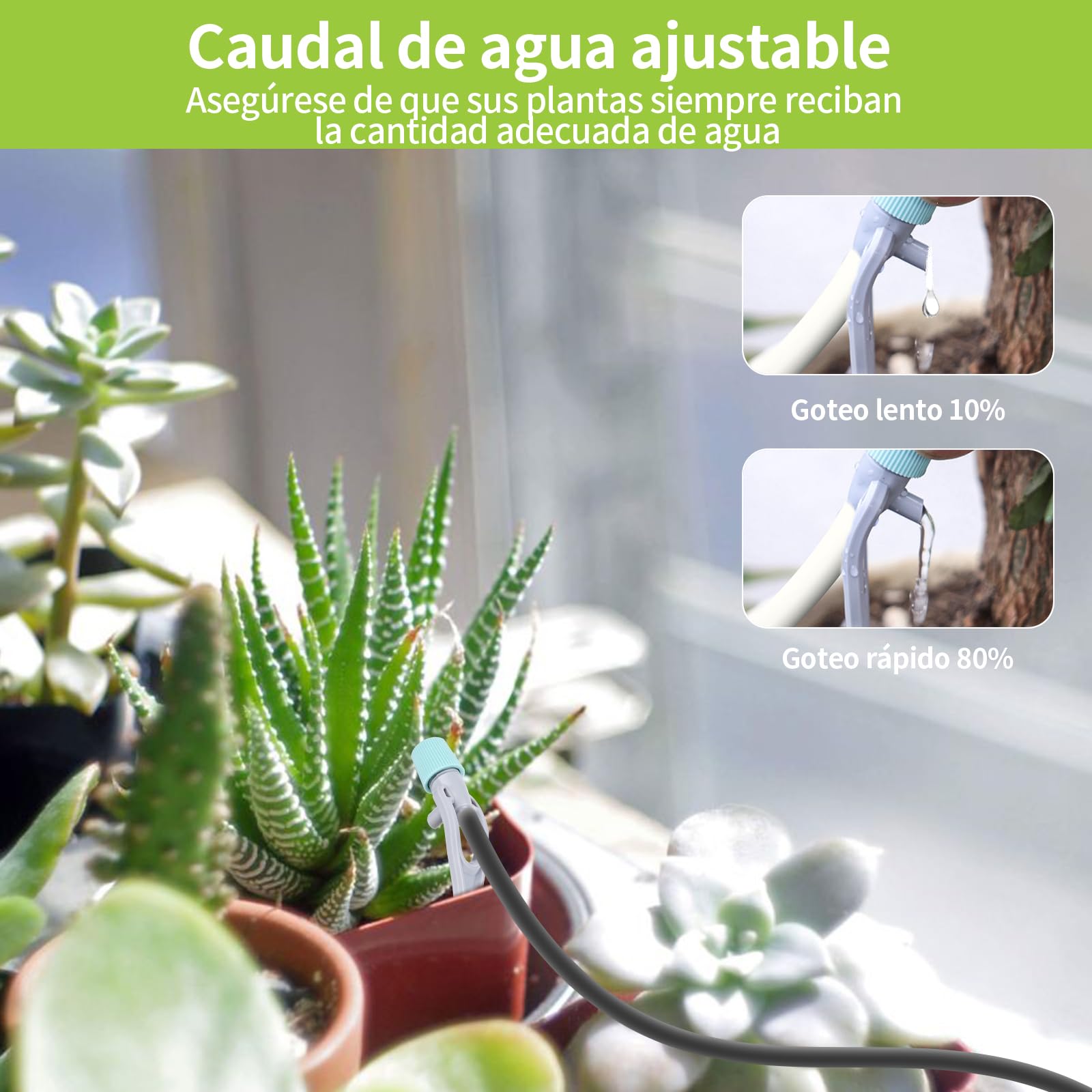 Sistema de Riego para Jardín,Riego por Goteo Automatico Kit con Doble Bomba de 15 m para Jardín/Plantas de Balcón/Plantas en Macetas al Aire Libre para Hasta 20 Plantas y Macetas de Interior