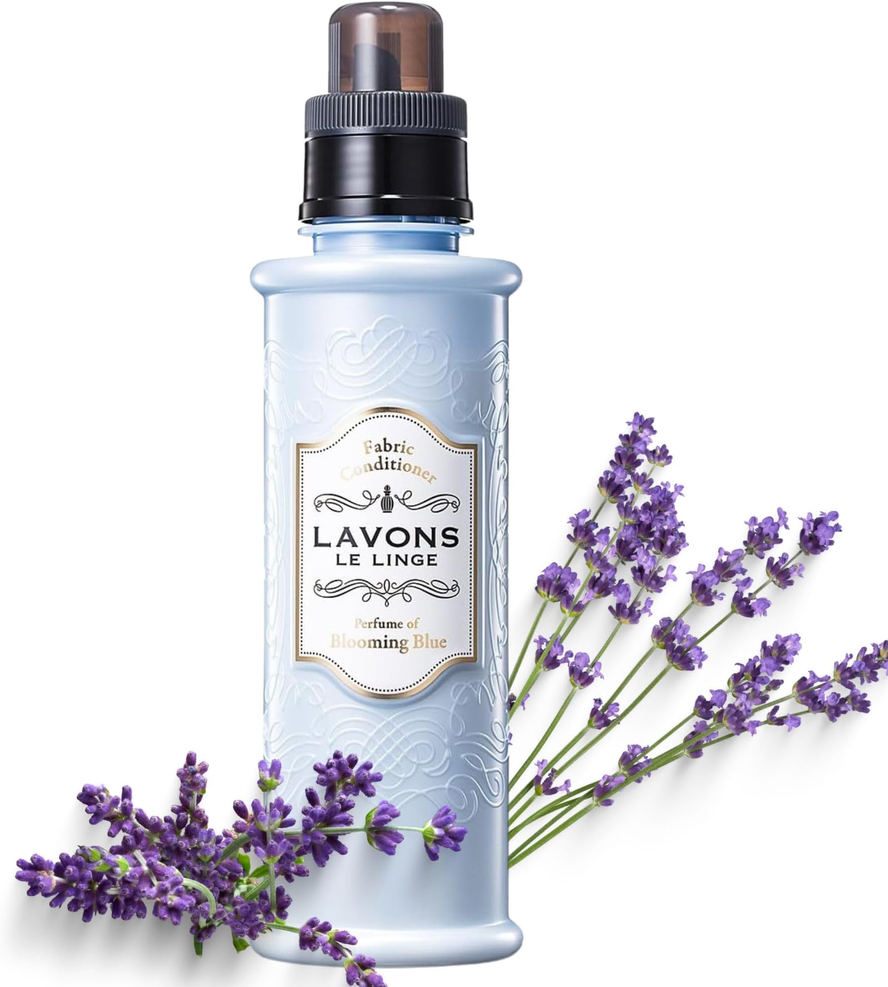 LAVONS Natural Fabric Conditioner for Sensitive Skin, Plant-Based Laundry Softener for Baby & Pet, Reduces Fabric Wrinkles, Long-Lasting Scent & Odor Control from Japan, BLUE BLOOMING, 20.3 Fl Oz