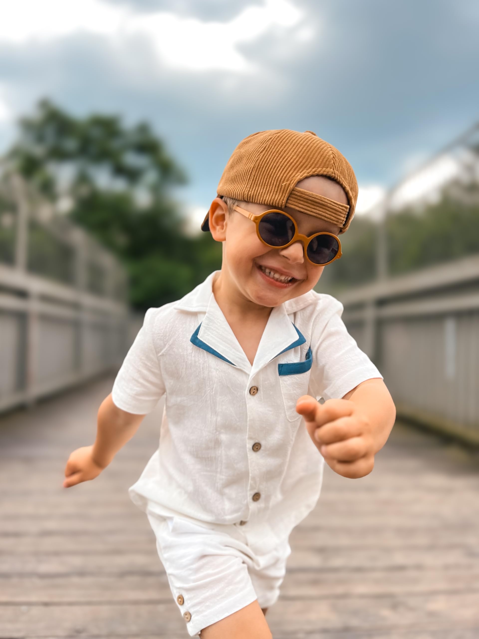 Volunboy Ensembles de Vêtement Bébé Garçon, Manches Courtes Shirt avec Short 2 Pièces Tenue d'été pour 1-4 Ans