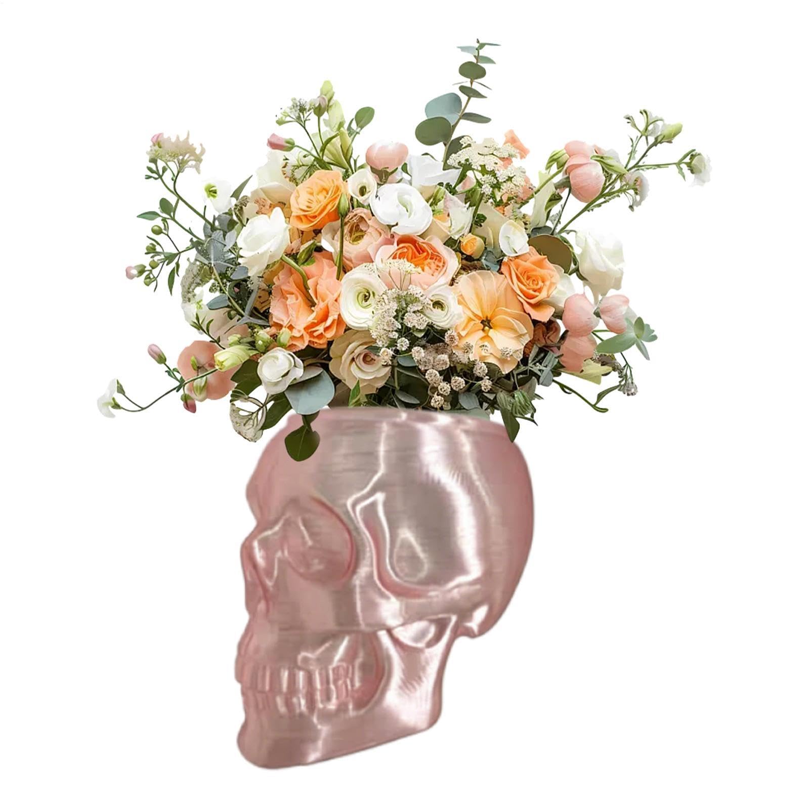 Jarrones calavera para decoración de Halloween sin ocupar espacio en mesa