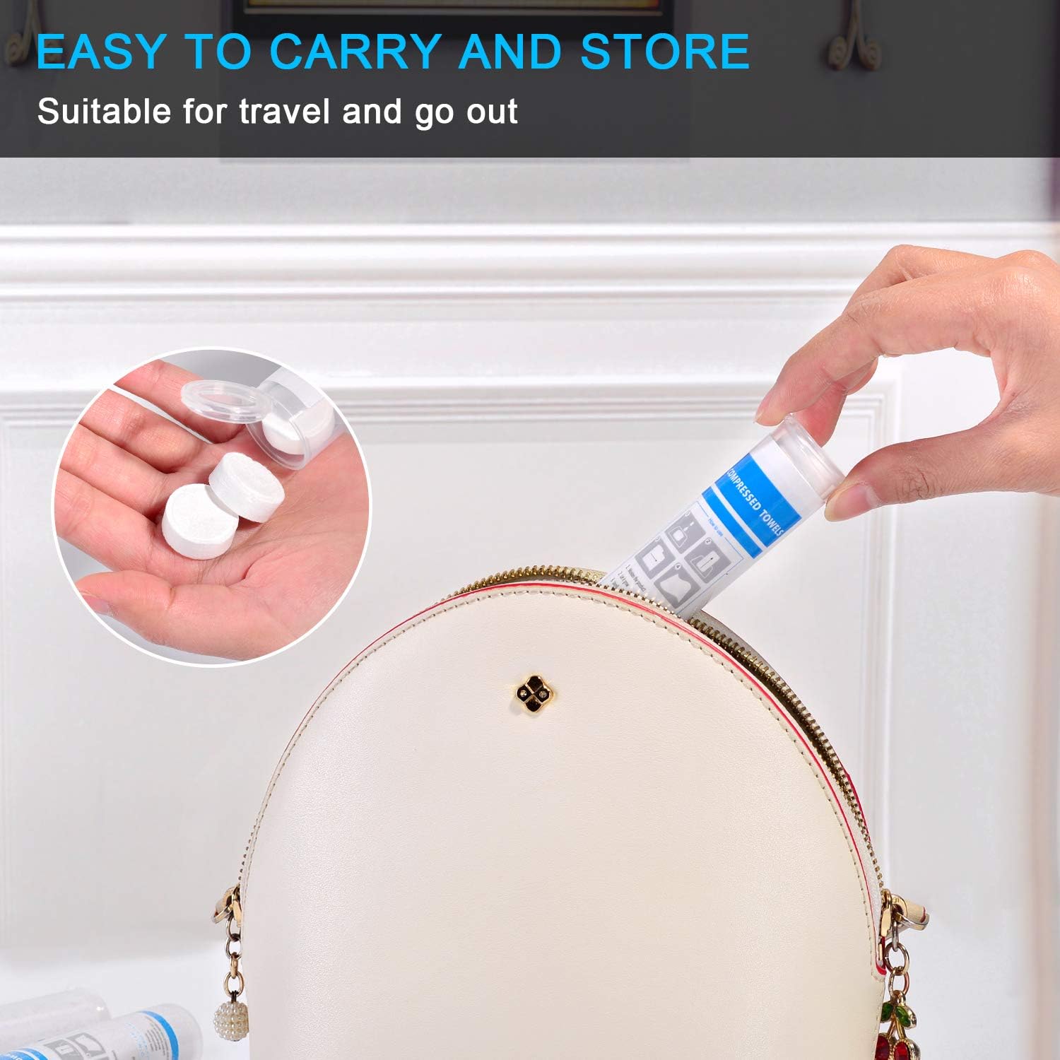 Disposable Compressed Compact Bathroom Outdoors Image