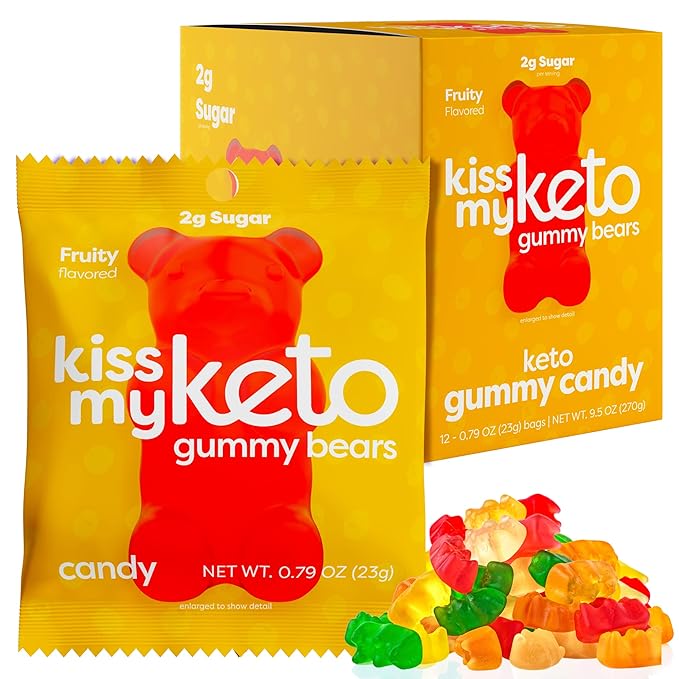 Kiss My Keto Gummies Candy Low Carb Candy Gummy Bears
