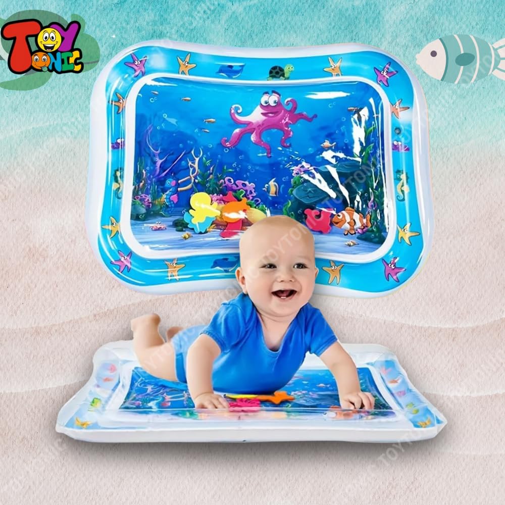 TOYTONIC Tummy Time Water Mat for Babies | Water-Filled Activity Mat | Sensory Play Gym for 6-12 Months | Newborn Baby Essentials | Baby Gifts - Image 2 thumbnail