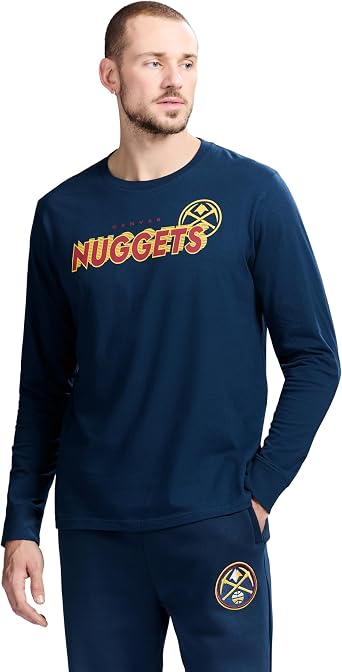 Game 7 X NBA Officially Licensed Mens Graphic Long Sleeve Lightweight Crew Neck Cotton Team T-Shirt