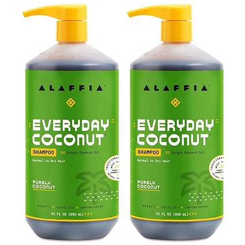 Alaffia Champú de coco EveryDay, champú limpiador suave para cabello normal a seco, fabricado con aceite de coco rico en vitamina E, sin parabenos disponible en Yaxa Colombia