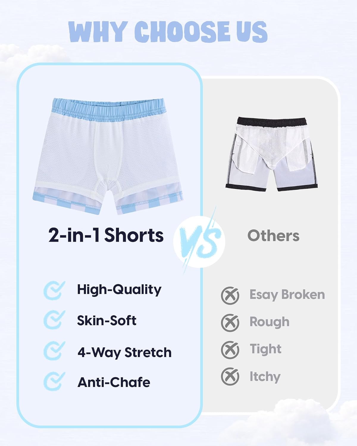 maamgic Boys Swim Trunks with Boxer Brief Liner Recycled Silky-Smooth Swim Shorts Stretch Toddler Swimsuit - Image 3