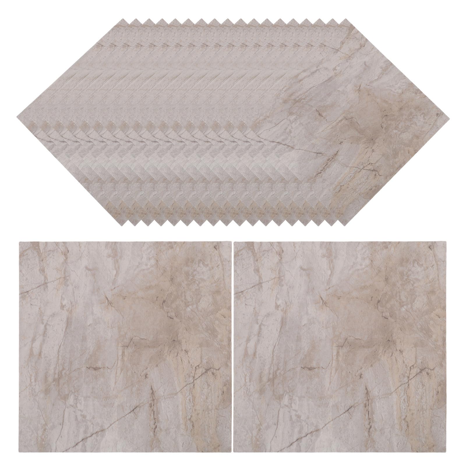 BESPORTBLE 20 Piastrelle Autoadesive Effetto Marmo per Pavimenti: Piastrelle in Pvc Impermeabili (30 X 30 Cm) – Vinile Autoadesivo per Bagno, Cucina, Soggiorno E Arredamento per La Casa