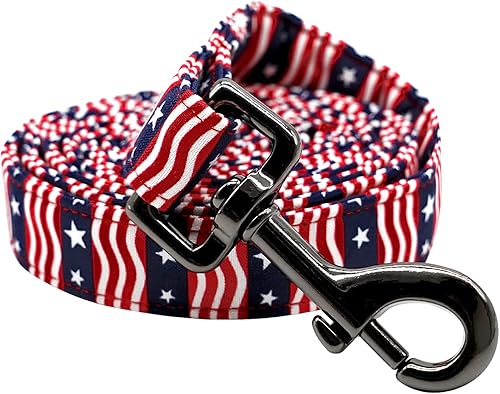 Lionheart glory Correa patriótica para perros con bandera estadounidense, correas duraderas con mango suave y cómodo para perros pequeños, medianos