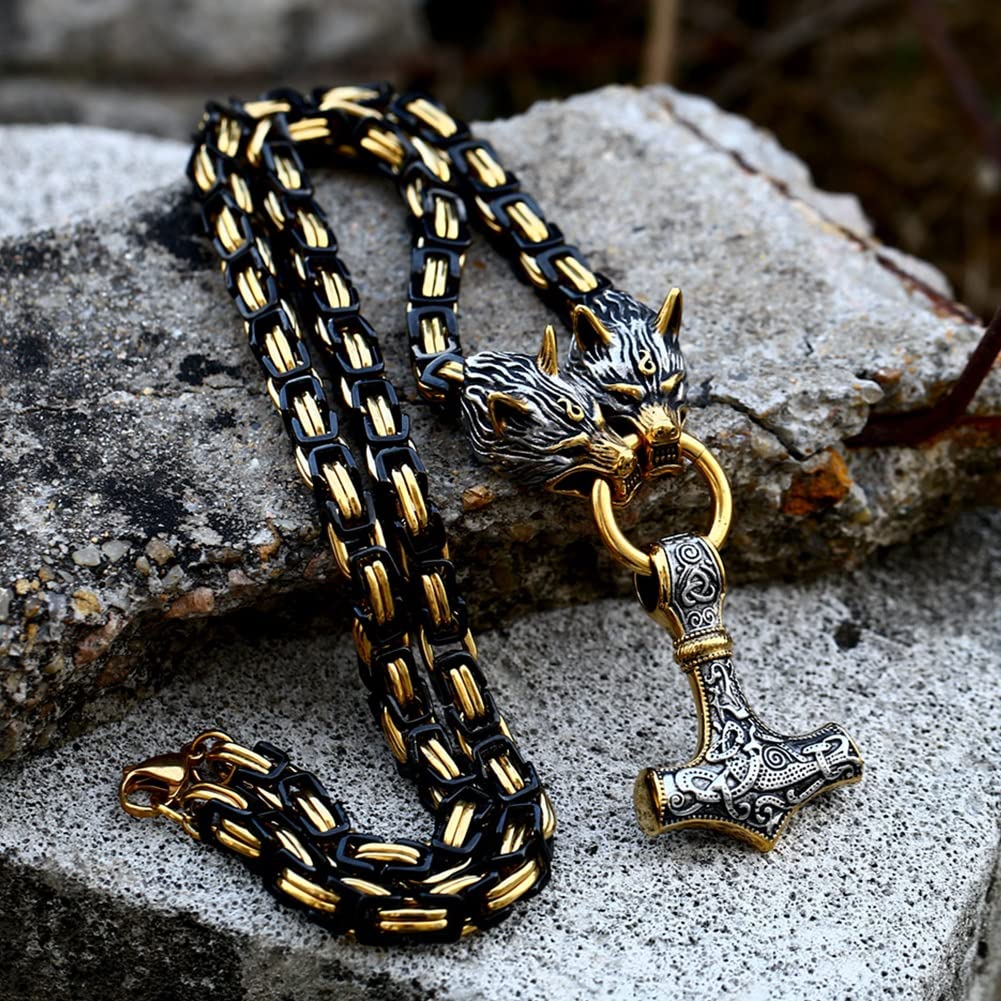 Collana Uomo Nordica Odin Mjolnir - Martello Di Thor In Acciaio Inossidabile Con Nodo Celtico, Amuleto Vichingo Fatto A Mano - 5