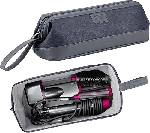 BUBM Funda de viaje compatible con Dyson Airwrap StylerShark Flexstyle, funda de transporte portátil para secador de pelo supersónico Dyson, bolsa