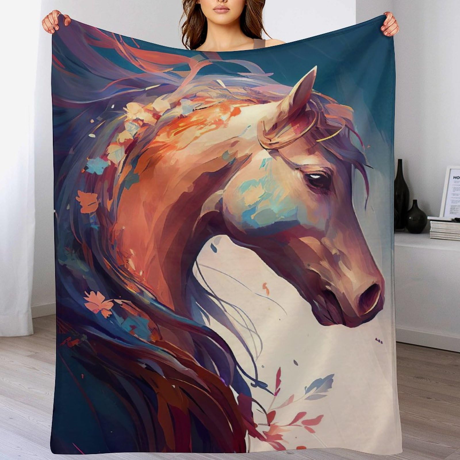 Couverture cheval pour enfants et adultes, une idée cadeau douce pour lit