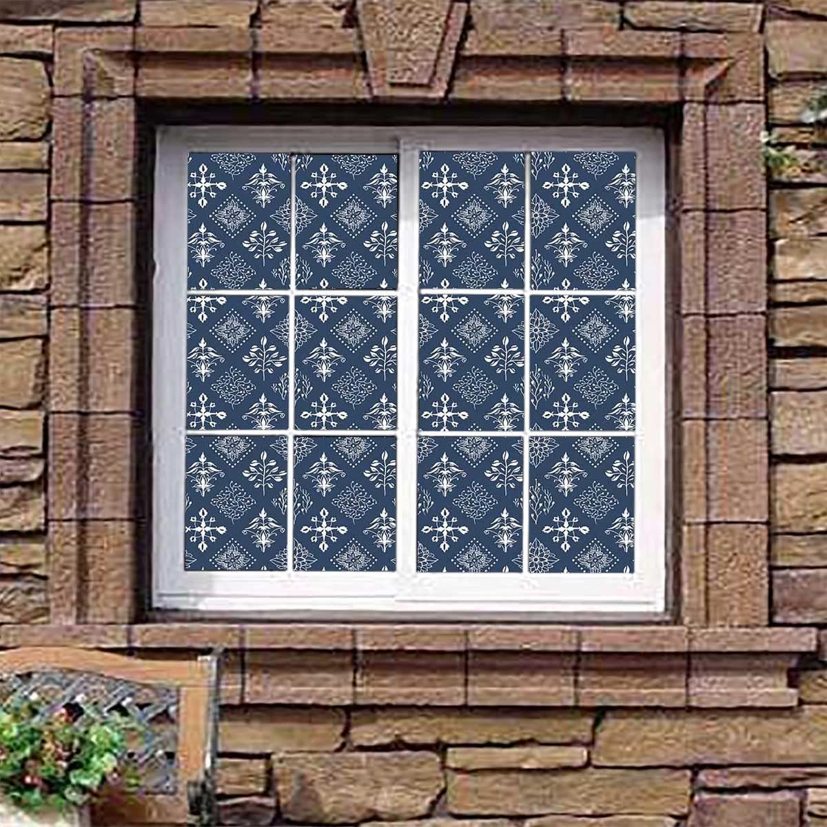 Window Tinting Film for Home Rectangular Armor Glass Decorative Window Film Glass Sticker