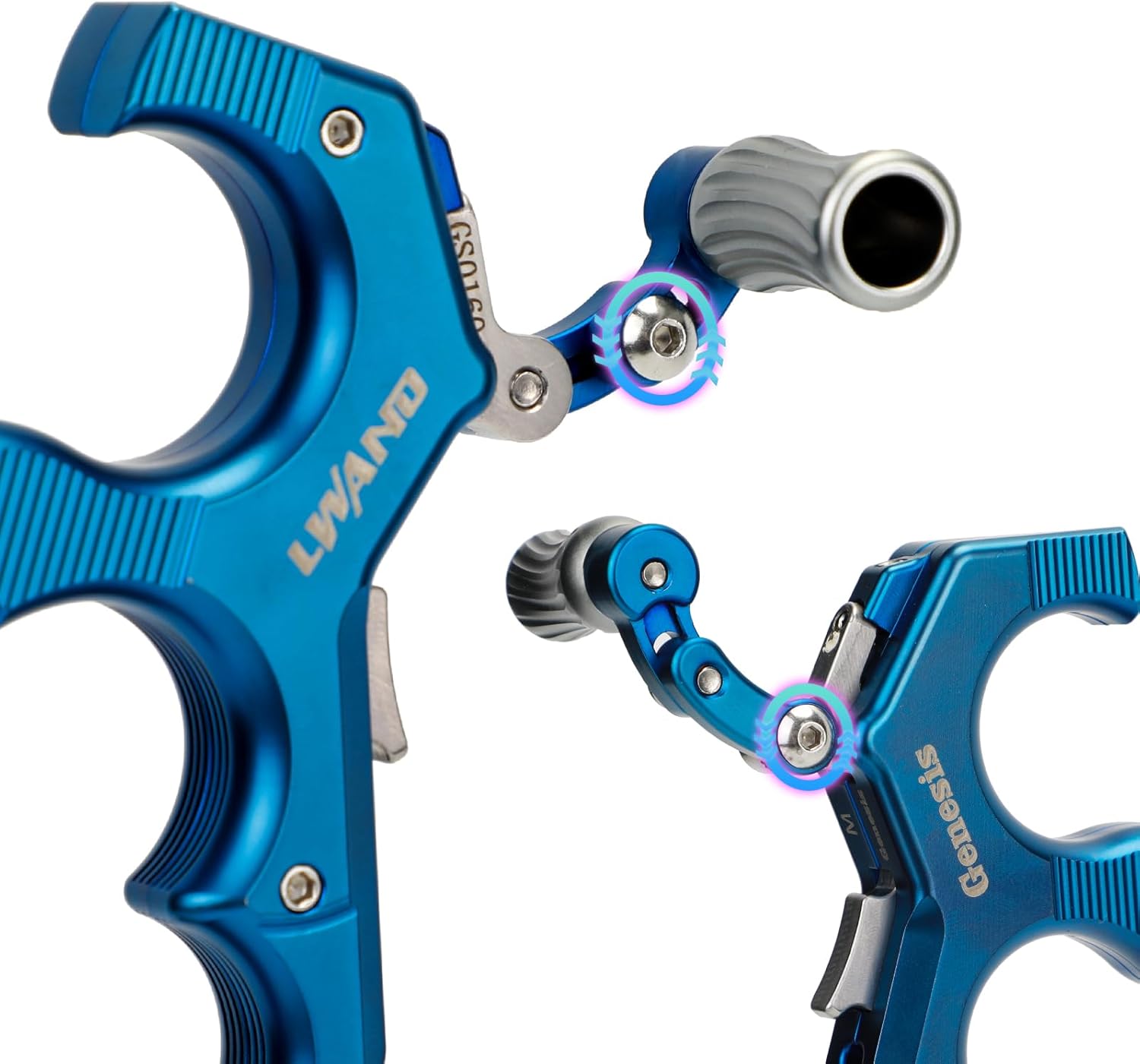LWANO Thumb Bow Release - 3&4 Finger Adjustable Archery Compound Bow Release Aid, with Trigger Travel and Pressure Adjustable