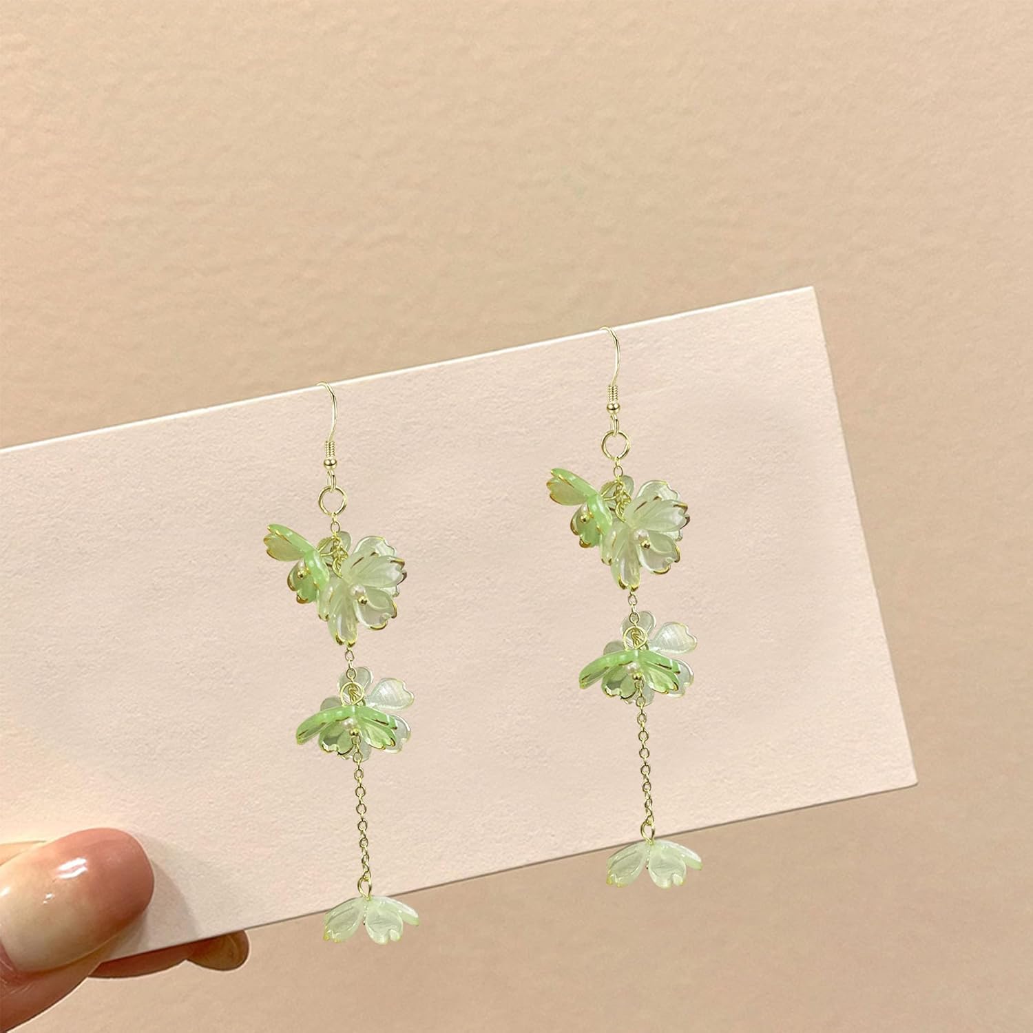 Super Fairy Flower Tassel Earrings for Women Spring Summer Floral Pearl Dangle Drop Earrings Wedding Party Jewelry - Image 6