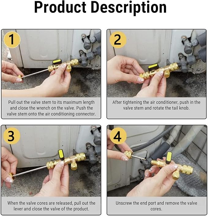 Herramienta Removedora e Instaladora de Válvulas Luocute, SAE 1/4in 5/16in miniatura 9