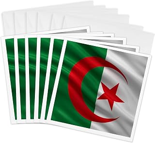 3dRose Greeting Cards - Flag of Algeria waving in the wind - 6 Pack - Illustrations