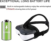 Vista 9 de Bigeyes H3 Personal Mobile Movie Cinema -Video Glasses with HDMI Input,Video Goggles,Built in Battery,Not VR HMD,Connected to Various Media Sources