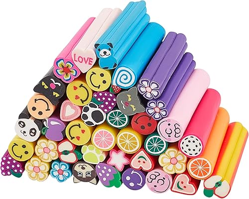 Miniatura 1 de ARRICRAFT 40 hebras hechas a mano de arcilla polimérica para arte de uñas, bastones con patrón mixto para manualidades, decoración de bricolaje, 2.0