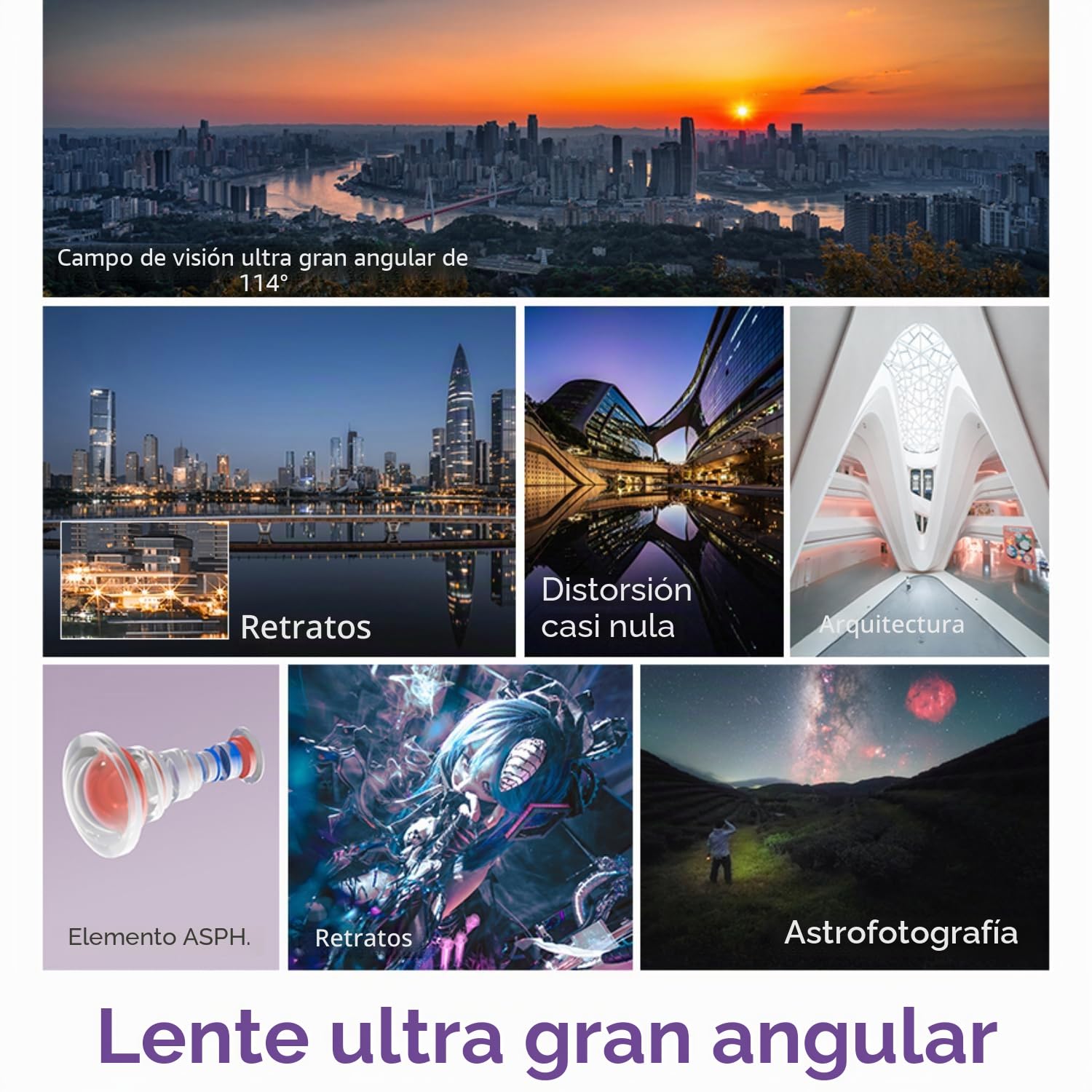 TTArtisan Objetivo ultra gran angular de 14 mm F2.8 de formato completo con campo de visión MF ASPH 114° y soporte de filtro externo de 77 mm para cámaras con montura E (A7 A7R A7S, A9, A6000, NEX)