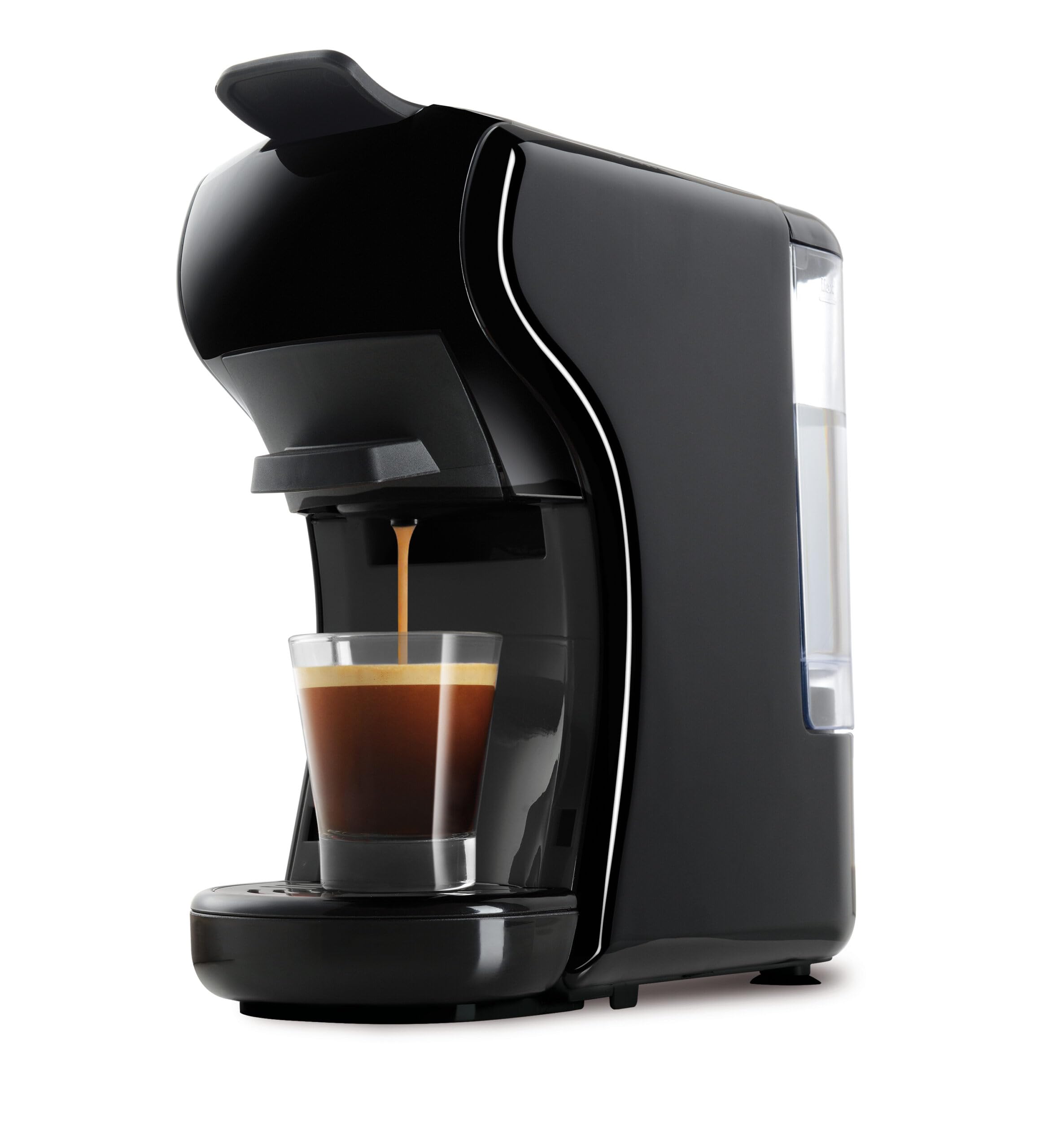 DCG ES6517 - Macchina del caffè universale, serbatoio 0,6 Litri, Tanica trasparente estraibile, 19 BAR, 1.450W. Spia macchina pronta ad erogare. Dimensioni: 25x11x27cm