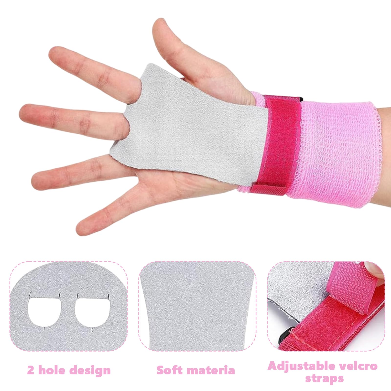 Guantes de Gimnasia, Muñequeras de Gimnasia para Niñas, EmpuñAduras de Gimnasias, Barra de Gimnasias, Accesorios Deportivos y de Fitness para Niños, Protección de Palma y Soporte de Muñeca