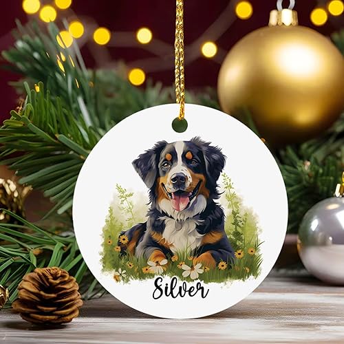 Miniatura 10 de Adorno personalizado para amantes de los perros Border Collie, adorno de Navidad de Border Collie, adorno personalizado con nombre de mascota,
