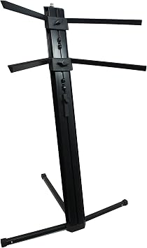 Harmony Audio Double Keyboard Stand 2-Tier Column with 5/8" Mic Mount