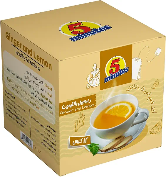 سعر ومواصفات زنجبيل ليمون من فايف مينتس، 24 جرام - 12 كيس (B0CHQRWM4J) على Amazon EG
