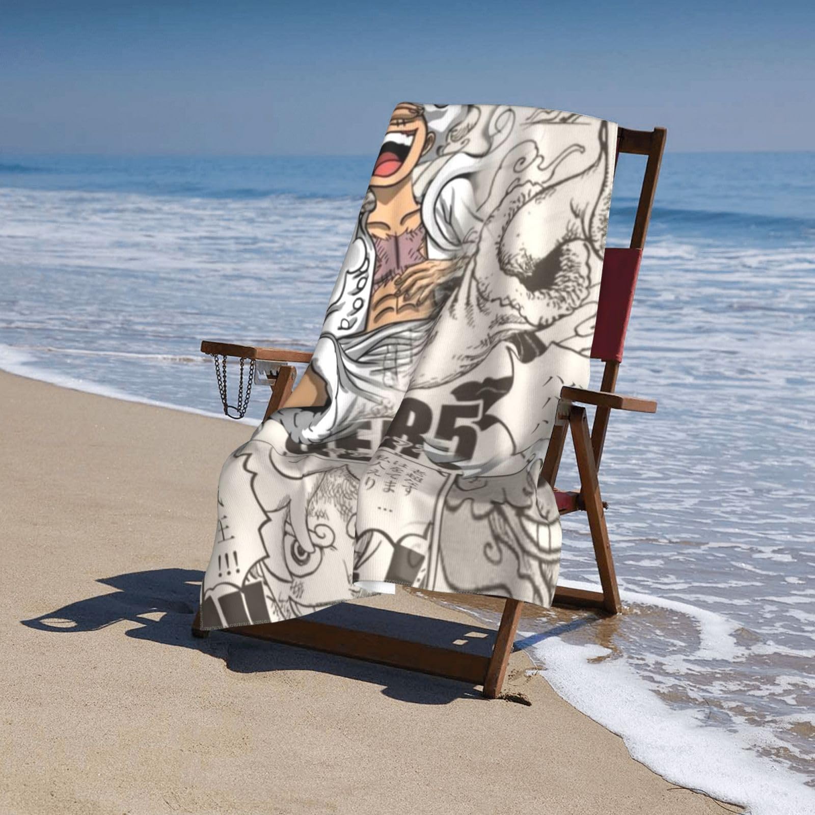 Amazon｜ワンピース ルフィ ギア5 アニメ バスタオル 大判 吸水 耐久性