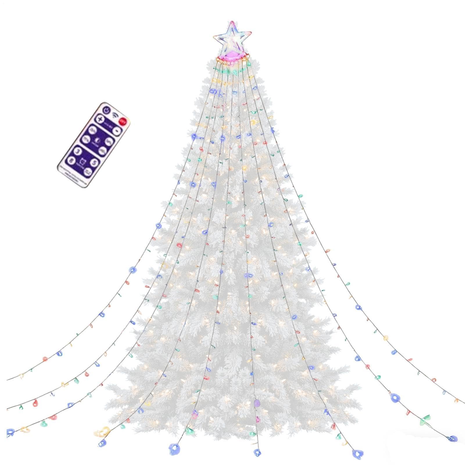 di Natale da Esterno Decorazione con Illuminazione Solare da 3,35 m e Timer