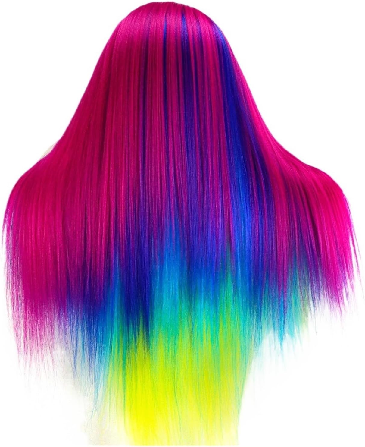 30インチの長いヘアスタイリングトレーニングヘッド。100%高温合成毛。美容師のための素敵なダミー人形ヘッド。(Violet)