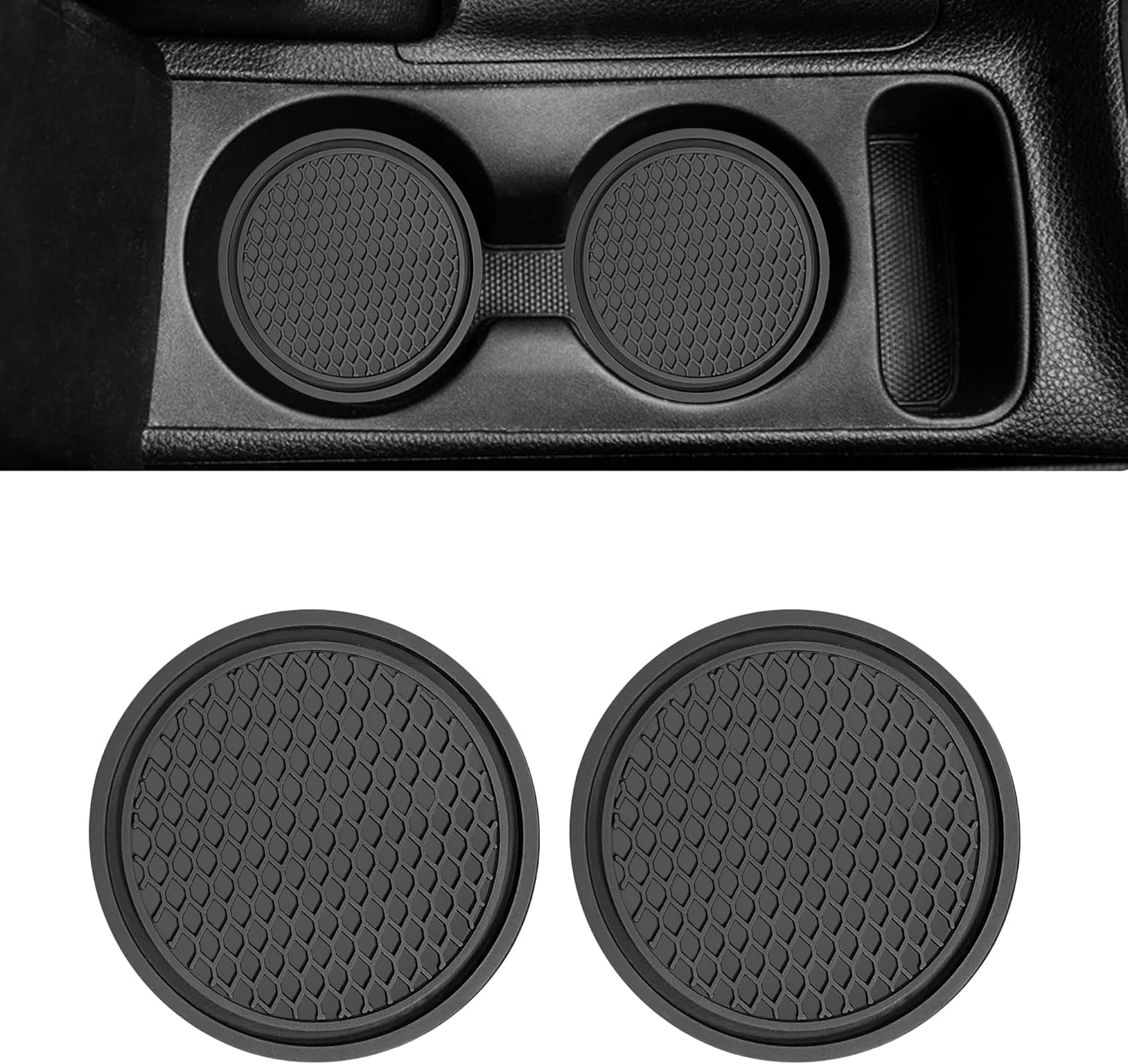 LIYANDAFA 2 Pcs Car Cup Holder Coasters Fit for Toyota 86/GR86 2013-2025, Silicone Anti-Slip Interior Accessories Anti-Dust Bottle Mats Auto Drink Holders Inserts