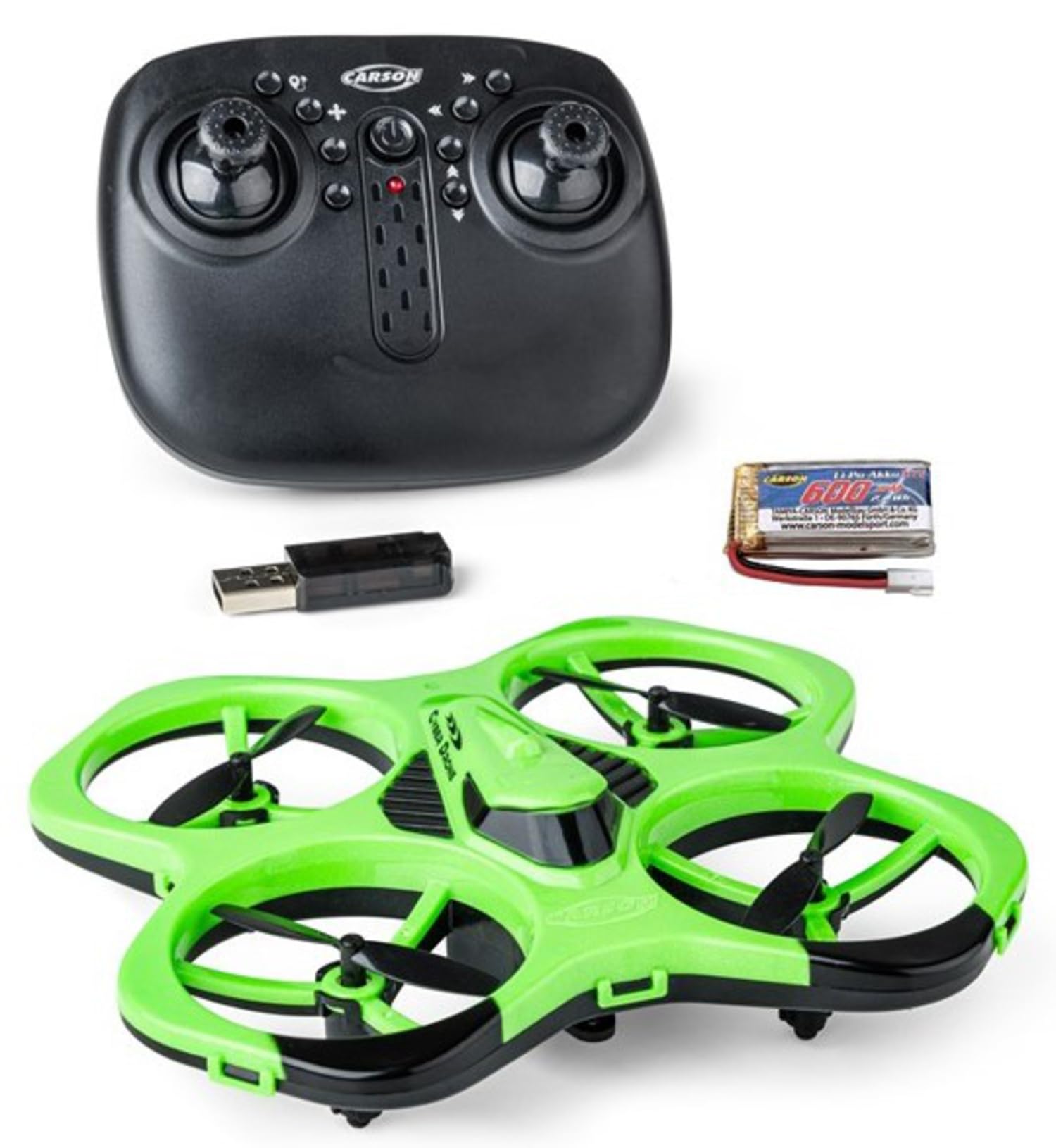 Carson Cyber Drone IR RTF – RC Quadcopter mit 360° Flip, Headless Mode, Gyro-Stabilisierung, LED-Beleuchtung, ferngesteruerte Drohne, grün