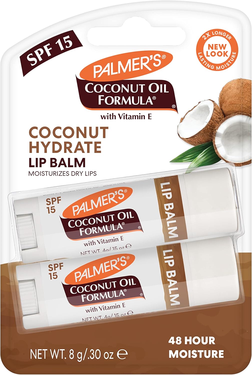 Palmers Coconut Oil Lip Balm SPF 15 Duo by Palmers for Unisex 2 x 0.3