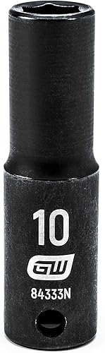 GEARWRENCH Enchufe métrico de impacto profundo de 38" 0.394 in, 6 puntos - 84333N