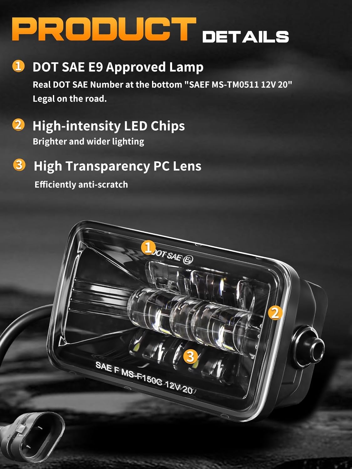 Led Fog Lights Compatible with 2015-2020 Ford F150, 36W 4 Inch LED Fog Light, DOT Approved Driver and Passenger Side Driving Fog Lamps Assembly, Replacement Waterproof Bumper Lamps Set -Black