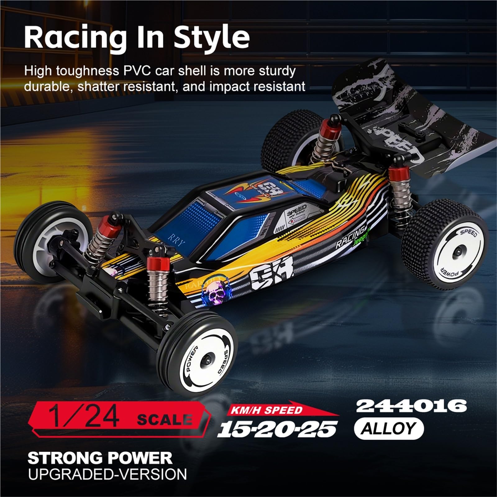 Amazon.co.jp: 244016 1/24スケール 2WD 高速 RCカー 25km/h ラジコン