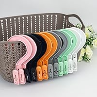 Vista 6 de Ganchos de lavandería para botas, ganchos de plástico para ropa, clips para baño, viajes, portátiles (multicolor, 12 unidades)