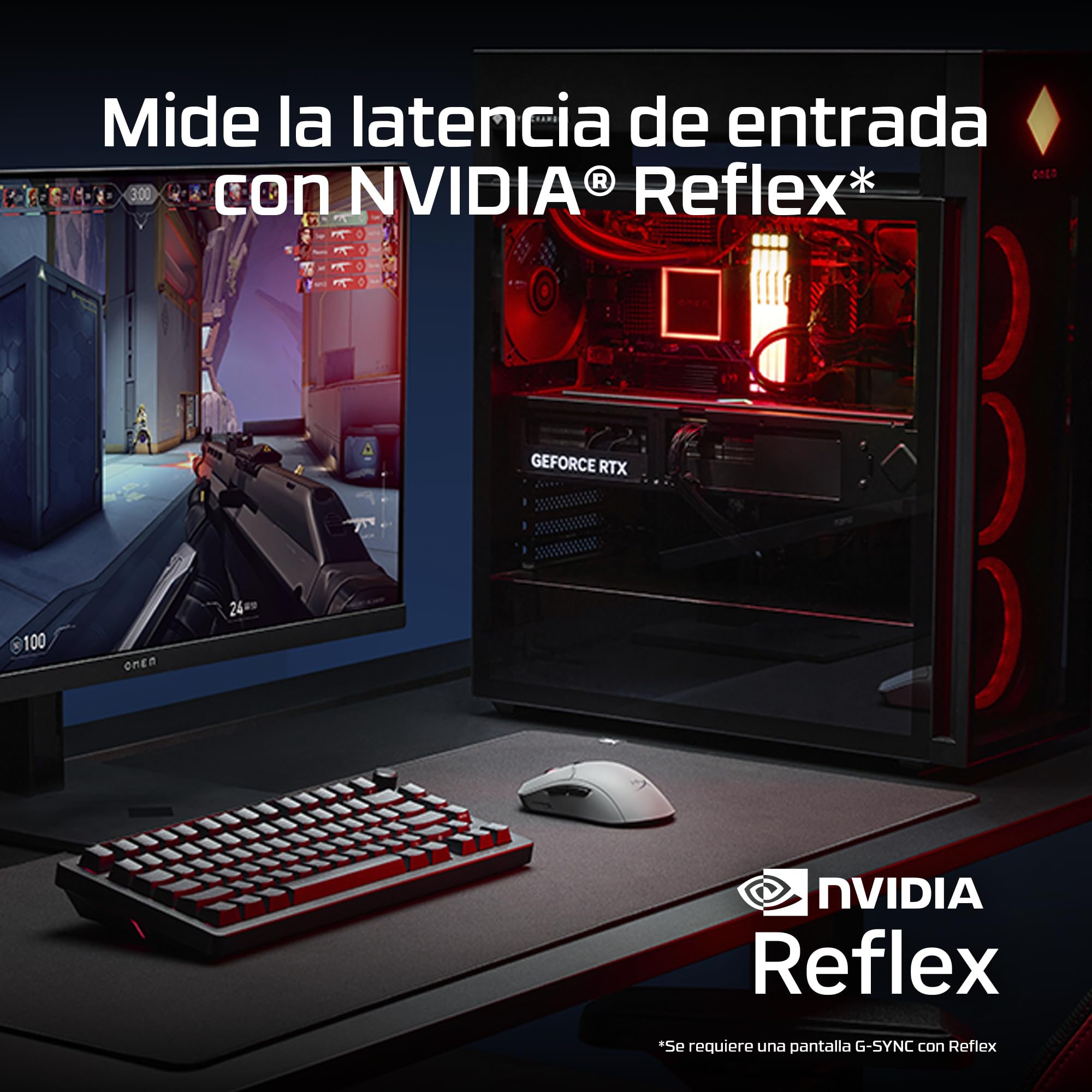 HyperX Pulsefire Haste 2 Pro - Ratón Gaming inalámbrico, RGB, Ultra-Ligero 61g, 4K, batería 90h, 6 Botones ópticos, OMEN Instant Pair, Color Gris